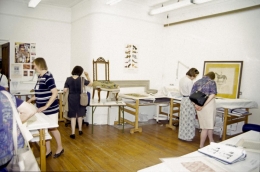 Student workroom at the TCC, Hampton Court Palace (1976-1999)