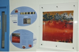 Modern tapestry woven for this project by the West Dean Tapestry Weavin