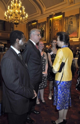HRH The Princess Royal (Patron, TCCF) talks to TCC PhD students and staff