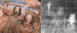 Abraham & Isaac. (I) Embroidery (r) X-radiograph study. O’CONNOR, S. A. an