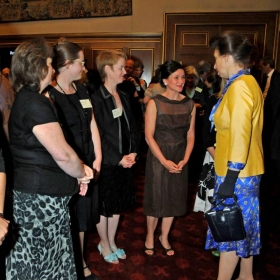 MA Museums & Galleries Students (l to r) Sarah Lang, Sarah Unitt, Nikki Miles an