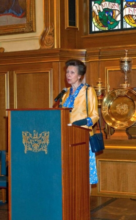 HRH The Princess Royal, Patron of the TCC Foundation, speaking at the reception 