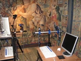 Tapestry monitoring in-situ at Hardwick Hall